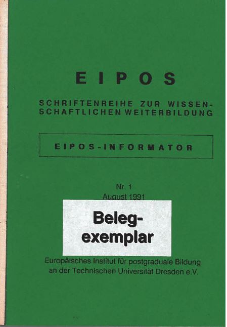 EIPOS Informator - eine Schriftenreihe zur wissenschaftlichen Weiterbildung