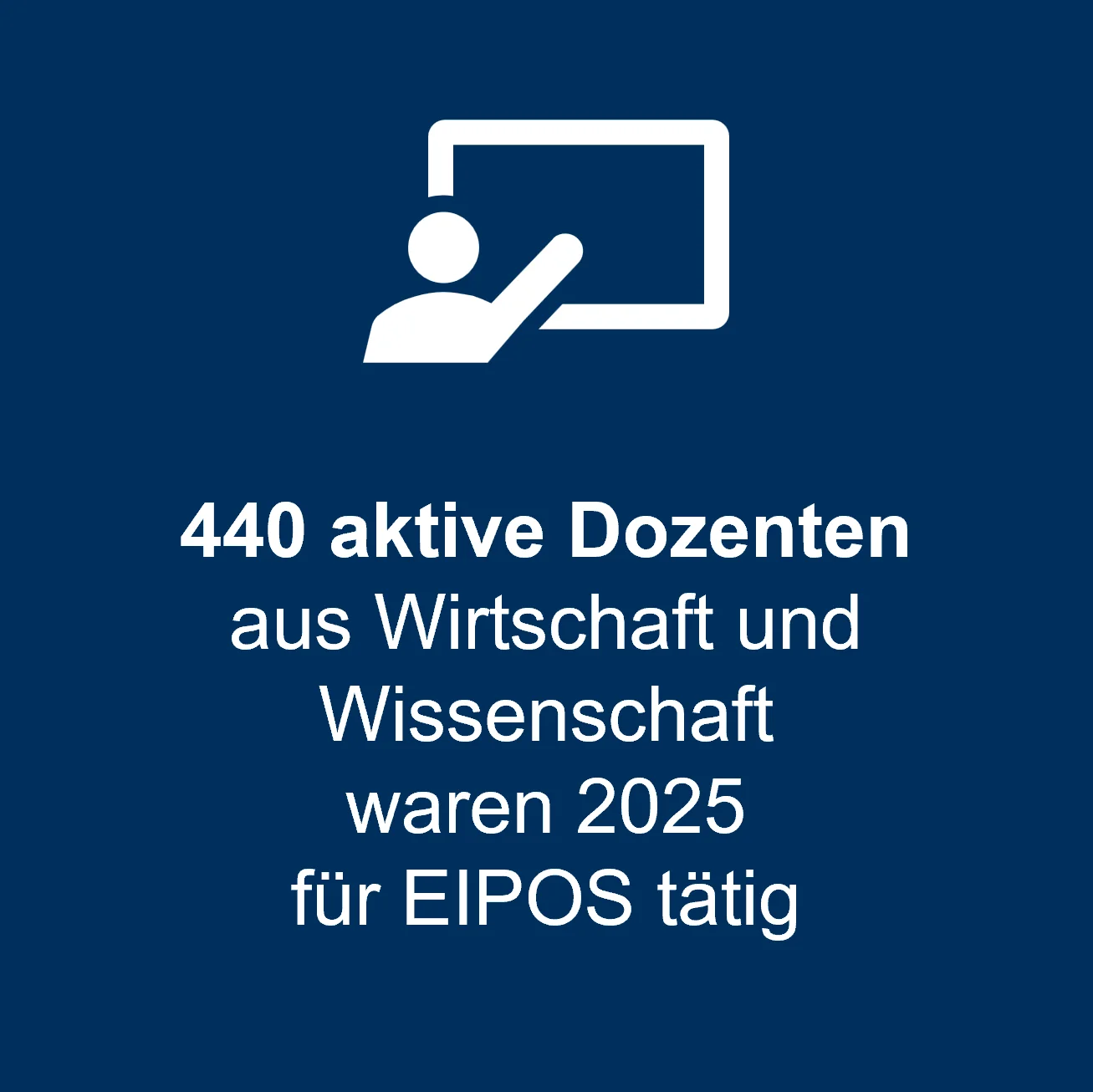 EIPOS Zahlen & Fakten - Dozenten