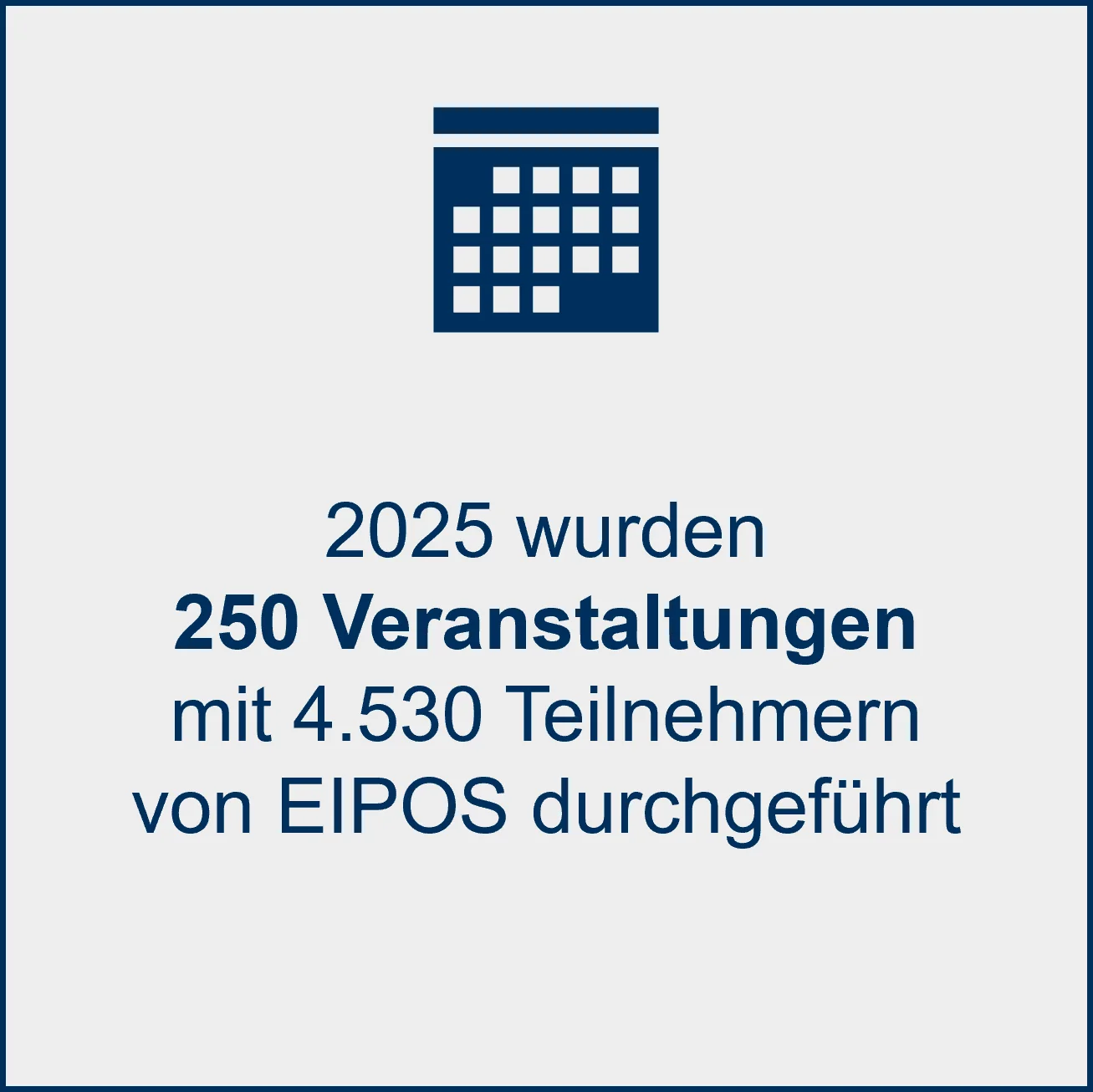 EIPOS Zahlen & Fakten - Veranstaltungen