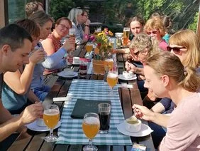 EIPOS Wandertag von Keischa nach Maxen (Pause mit Speisen und Getränken)