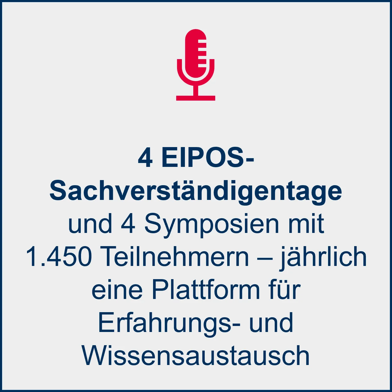 4 EIPOS-Sachverständigentage und 4 Symposien mit 1.450 Teilnehmern - jährlich eine Plattform für Erfahrungs- und Wissensaustausch